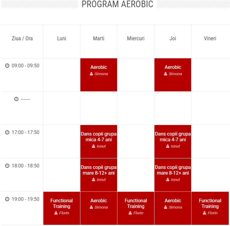 program aerobic nou